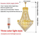 GobekUsa Crystal Chandelier Villa Living Room Modern Light Luxury Hotel Lobby Elegant Staircase