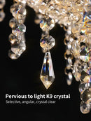 GobekUsa Crystal Chandelier: Nordic Luxury Lighting for Living Room, Bedroom, and Dining Area
