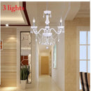 GobekUsa Crystal Chandelier with 18 White Arms LED Candle Lights suitable for Living Bedroom