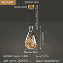 GobekUsa Crystal Chandelier with LED Light for Modern Kitchen Decor