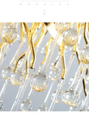 GobekUsa Crystal Chandelier with Raindrop Crystals