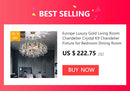 GobekUsa Crystal Chandelier with Raindrop Crystals