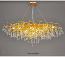 GobekUsa Crystal Chandelier with Raindrop Crystals