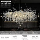 GobekUsa Crystal Chandelier with Raindrop Crystals