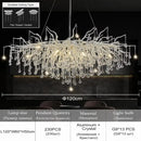 GobekUsa Crystal Chandelier with Raindrop Crystals