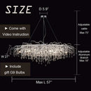 GobekUsa Crystal Chandelier with Raindrop Crystals