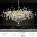 GobekUsa Crystal Chandelier with Raindrop Crystals