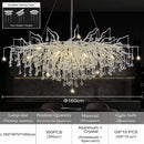 GobekUsa Crystal Chandelier with Raindrop Crystals