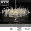 GobekUsa Crystal Chandelier with Raindrop Crystals