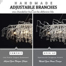 GobekUsa Crystal Chandelier with Raindrop Crystals