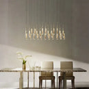 GobekUsa Crystal Drop Chandelier: Elegant Lighting for Home Decor, Living Room, Dining Room, Lobby
