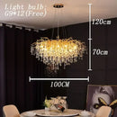 GobekUsa Crystal Drop Chandelier for Dining Living Room Bedroom Luxury Decor by Decorbites