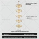 GobekUsa Crystal Duplex Chandelier: New Light Luxury Post-Modern Hall Lighting for High Living Room