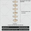 GobekUsa Crystal Duplex Chandelier: New Light Luxury Post-Modern Hall Lighting for High Living Room