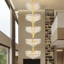 GobekUsa Crystal Duplex Chandelier: New Light Luxury Post-Modern Hall Lighting for High Living Room