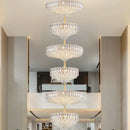GobekUsa Crystal Duplex Chandelier: New Light Luxury Post-Modern Hall Lighting for High Living Room