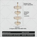 GobekUsa Crystal Duplex Chandelier: New Light Luxury Post-Modern Hall Lighting for High Living Room