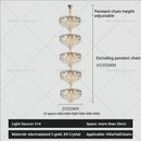 GobekUsa Crystal Duplex Chandelier: New Light Luxury Post-Modern Hall Lighting for High Living Room