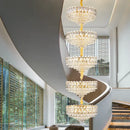 GobekUsa Crystal Duplex Chandelier: New Light Luxury Post-Modern Hall Lighting for High Living Room