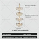 GobekUsa Crystal Duplex Chandelier: New Light Luxury Post-Modern Hall Lighting for High Living Room