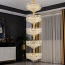 GobekUsa Crystal Duplex Chandelier: New Light Luxury Post-Modern Hall Lighting for High Living Room