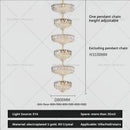 GobekUsa Crystal Duplex Chandelier: New Light Luxury Post-Modern Hall Lighting for High Living Room