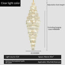 GobekUsa Crystal Duplex Chandelier: Luxe Hollow Design for Living Room, Staircase.