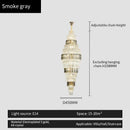GobekUsa Crystal Duplex Chandelier: Luxe Hollow Design for Living Room, Staircase.