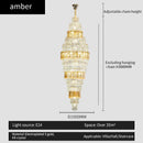 GobekUsa Crystal Duplex Chandelier: Luxe Hollow Design for Living Room, Staircase.