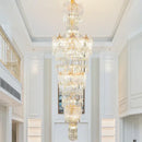 GobekUsa Crystal European Long Chandelier for Elegant Living Room Décor
