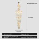 GobekUsa Crystal European Long Chandelier for Elegant Living Room Décor