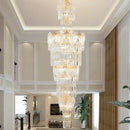 GobekUsa Crystal European Long Chandelier for Elegant Living Room Décor
