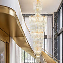 GobekUsa Crystal European Long Chandelier for Elegant Living Room Décor