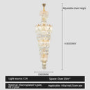 GobekUsa Crystal European Long Chandelier for Elegant Living Room Décor