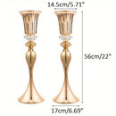 GobekUsa Crystal Flower Stand Set, 22" Tall Metal Vases