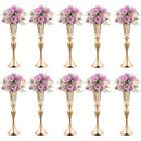 GobekUsa Crystal Flower Stand Set, 22" Tall Metal Vases