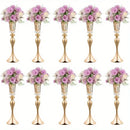 GobekUsa Crystal Flower Stand Set, 22" Tall Metal Vases
