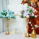 GobekUsa Crystal Flower Stand Set, 22" Tall Metal Vases