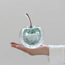 GobekUsa Crystal Glass Apple Pear Ornaments Home Decor Figurines