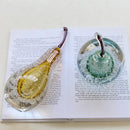 GobekUsa Crystal Glass Apple Pear Ornaments Home Decor Figurines