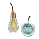 GobekUsa Crystal Glass Apple Pear Ornaments Home Decor Figurines