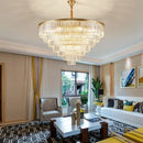GobekUsa Crystal Gold Chandelier: Modern Living Room Bedroom Decor Lighting