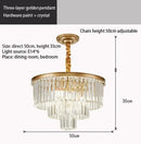 GobekUsa Crystal Gold Chandelier: Modern Living Room Bedroom Decor Lighting