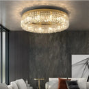 GobekUsa Crystal Gold Ceiling Light for Dining Room, LED Chandeliers Living Room Decoration