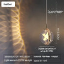 GobekUsa Crystal Jellyfish Chandelier: New Light Luxury Fawn Decorative Pendant