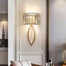 GobekUsa Crystal LED Black Wall Lamp for Bedroom, Living Room, and Aisle
