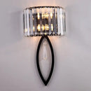 GobekUsa Crystal LED Black Wall Lamp for Bedroom, Living Room, and Aisle