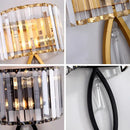 GobekUsa Crystal LED Black Wall Lamp for Bedroom, Living Room, and Aisle
