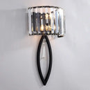 GobekUsa Crystal LED Black Wall Lamp for Bedroom, Living Room, and Aisle