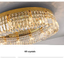 GobekUsa Crystal LED Chandelier Ceiling Light - Gold